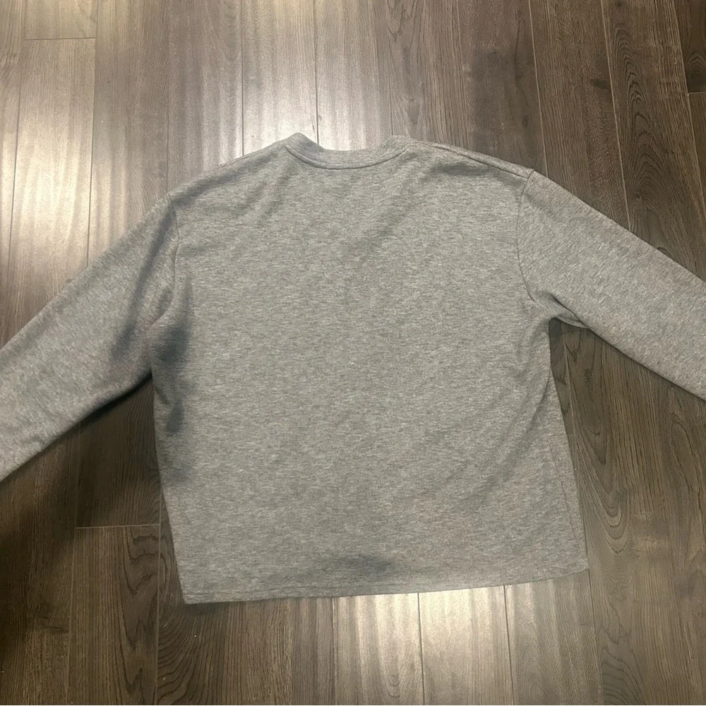 Gray V-Neck Sweater - Picture 8 of 11